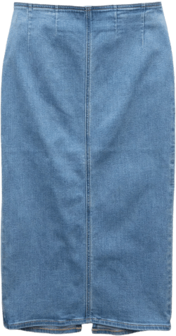 AE Next Level Highest Waist Denim Midi Skirt