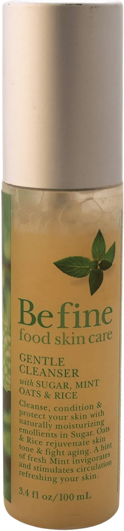 Befine Gentle Cleanser with Sugar, Mint, Oats and Rice Facial Cleanser, 3.4 oz