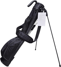 Golf Stand Bag, Lightweight Mini Golf Sunday Bag with Rain Cover and Removable Padded Shoulder Strap, 2 Model Options -2 Way Divider and 4 Way Divider, Waterproof Wear-Resistant Durable Fabric Golf Bag for Women and Men Black-2 way divider