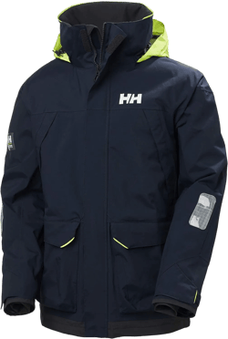 Helly-Hansen Pier 3.0 Coastal Sailing Jacket for Men - Waterproof, Windproof, and Breathable, with Packable Neon Yellow Hood