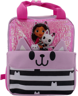 Gabbys Doll House 12 Mini Backpack for girls, Flip Sequin School Bag for Preschool, Pandy Paws Flap Pocket w/3D Ears