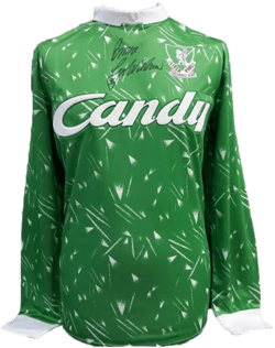 Bruce Grobbelaar Hand Signed CANDY Goalkeepers Shirt