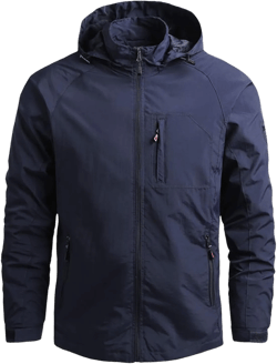 Mens Lightweight Jackets with Zipper Pocket Military Tactical Jacket Windbreaker Waterproof Soft Shell Coat for Outdoor 4X-Large Dark Blue