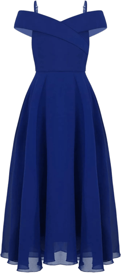 CHICTRY Girls Kids Chiffon Off Shoulder Wedding Pageant Prom Ball Gown A Line Junior Bridesmaid Dress