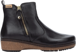 PIKOLINOS Flat Ankle Boots Leather Granada for Woman Black 8-8.5
