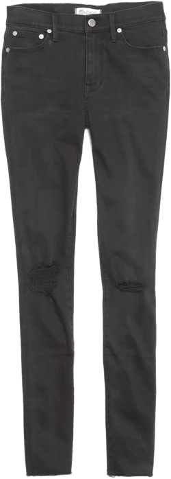 Taller 9" Mid-Rise Skinny Jeans in Black Sea