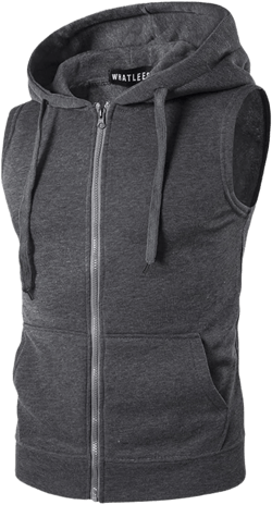 QWENTMTNTY Mens Workout Tank Tops Hood Sleeveless Gym T-Shirt Cotton Athletic Muscle Tees Pockets Running Sports Bodybuilding Stringer Hoodies