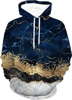 3D Graphic Hoodies for Women Realistic Digital Print Pullover Hoodie Hooded Sweatshirt XX-Large Blue Marble