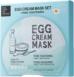 Too Cool for School - Egg Cream Mask Vinegar Extract + Egg White Extract Set - Pore Tightening