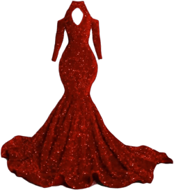 Mermaid Trumpet Evening Gown Long Sleeve V Neck Sequins Elegant Dress Engagement Court Train 18 Plus Red H