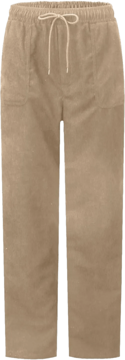 Vintage Corduroy Pants for Women Elastic High Waist Straight Wide Leg Pants Fall Winter Lounge Work Trousers w/Pocket at Amazon Women’s Clothing store