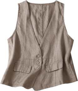 Women Casual Waistcoat Lightweight Sleeveless Button Vest Tops Trendy Plain Cardigan Gilet Jacket with Pockets X-Large Khaki