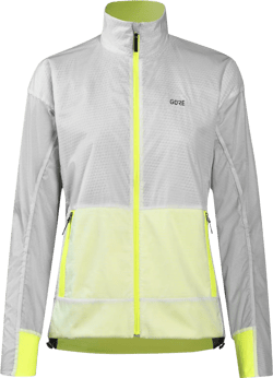 GORE WEAR Women's Standard Drive Jacket Small White/Neon Yellow