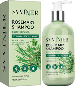 Rosemary Hair Growth Shampoo: Thickening and Regrowth Formula for Men & Women - Rosemary Mint Strengthening Shampoo with Tea Tree Oil Biotin - For Thinning Hair and Hair Loss 11.8 fl.oz