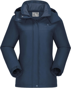 CAMEL CROWN Women's Ski Jacket Winter Snow Coat Warm Fleece Mountain Waterproof Female Jacket Snowboarding jackets Medium Blue