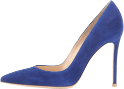 YODEKS Women's Pointed Toe High Heel Pumps 10cm Classic Stiletto Heel Suede Party Dress Shoes 7 Suede Blue