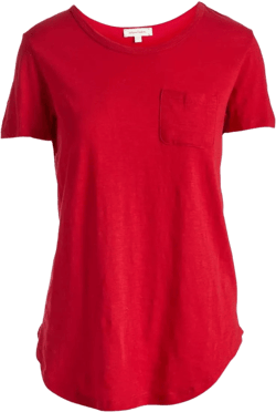 Urban Diction T-Shirts Pack of 4 Women's V-Neck Shirt Loose Essential Solid Colors Basic Scoop Neck Tees 4 Pack Womens Tops Large 1 Pc Red
