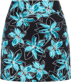 JACK SMITH Plus Size Golf Tennis Skirt for Women Floral Print Skirts with Pockets Blue Print XL