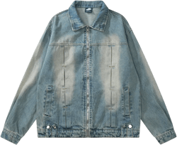 Men Denim Jacket Men's Spring and Autumn Washed Denim Clothes Jacket