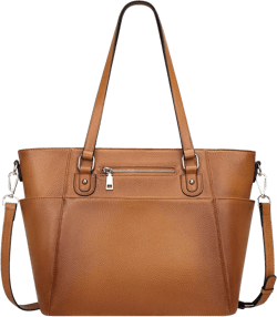 Over Earth Women Genuine Leather Handbags Tote Shoulder Bag with Multi Pockets