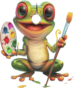 Cartoon Frogs Holiday Style Barber Bib Professional Haircutting Cape, 64.9 x 55.1 Inches Cape Hairdressing Cute Cartoon Frog Painter