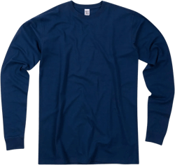 Have It Tall Men's Stretch Cotton Long Sleeve T Shirt 3X-Large Tall Navy