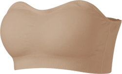Women's Bandeau Crop Tube Top Bras Lace Strapless Bras Wireless Chest Wrap Stretch Bralettes Sports Yoga Bandeau Bra B- Beige X-Large