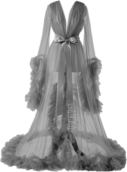 Women's Maternity Robe Dress for Photoshoot Illusion Wedding Scarf Party Nightgown bridal robe for women Small Grey
