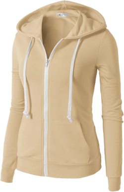 H2H Women's Casual Regular Fit Hoodie Long Sleeve Comfortable Lightweight X-Small Cwohol020-beige