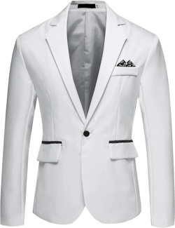 RTRDE Men's Slim Fit Jackets Sport Coats Casual Blazer Jacket Fit Lightweight Suit Bomber Jacket, M-5XL White X-Large