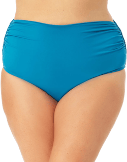 Anne Cole BLUE WAVE Plus Size High-Waist Bikini Swim Bottoms, US 20W