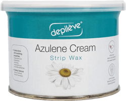 Depileve Strip Wax for Hair Removal - Rosin Wax - Azulene Cream - Gentle and Calming Formula for Sensitive Skin of Underarms, Upper Lip, Bikini Line, and Sensitive Areas - 14 oz.