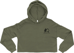 Always Motivated Crop Hoodie (Green/Black)