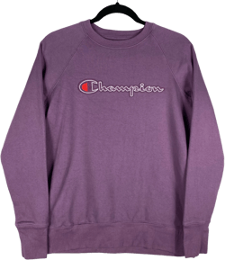 Champion Purple Embroidered Crewneck Sweater Size S