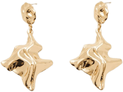 Hammered Abstract Drop Earrings