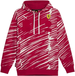 PUMA Mens Scuderia Ferrari X Joshua Vides Hoodie Casual Outerwear Casual - Red - Size M