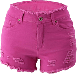Andongnywell Jean Shorts Women Stretch High Waisted Ripped Denim Shorts with Pockets Summer Trendy Distressed Cut-Off Shorts Small Pink