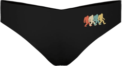 BAIKUTOUAN Retro Bigfoot Sasquatch Women Thong No Show Seamless Panty Bikini Underwear Stretch Invisible Briefs