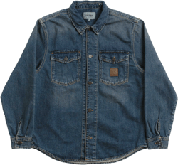 Carhartt Lincoln Shirt Jacket - Blue Worn Used Wash