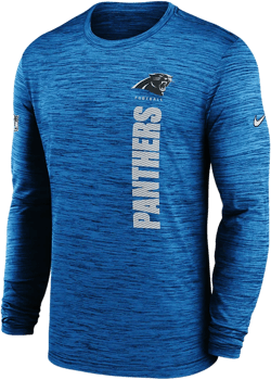 Carolina Panthers Sideline Velocity Men's Nike Dri-FIT NFL Long-Sleeve T-Shirt