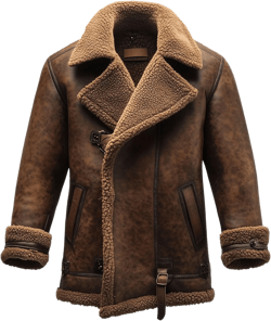 The Next Shearling Brown Leather Coat Genuine Sheepskin Fur Leather B3 Bomber Leather Coat Modern Aviator Jacket For Men Black - Genuine Leather X-Large
