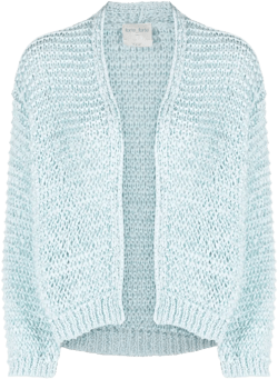 open-knit open front cardigan