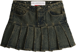 denim mini skirt
