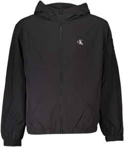 Calvin Klein Men's Black Sleek Hooded Long Sleeve Jacket