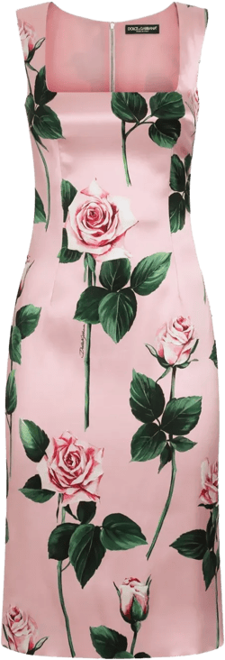 floral-print midi dress
