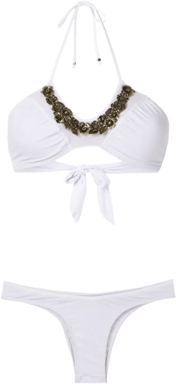 floral neck bikini set