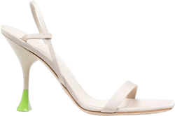 sculpted-heel leather sandals