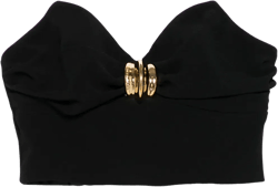jewel-embellishment crepe top