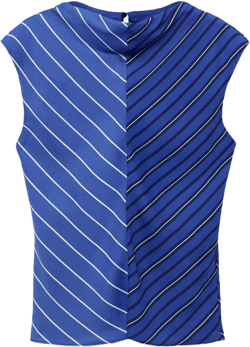 Combined striped blouse
