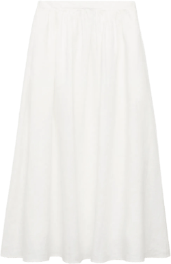 Flared linen skirt